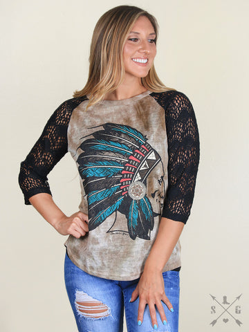 Royal Indian Chief Vintage Raglan