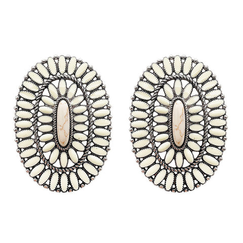 White Oval Squash Studs