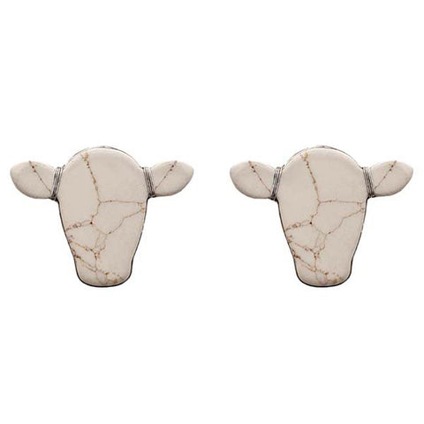 Natual Cow Head Earrings