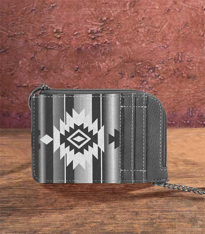 Wrangler Aztec Zip Card Case - Black