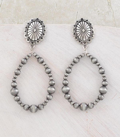 Navajo Pearl Concho Earrings