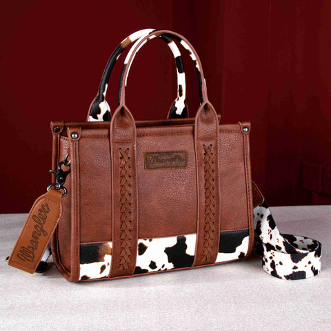 Wrangler Cow Print Crossbody -Brown/Cow Print