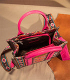 Wrangler Southwestern Canvas Crossbody - Hot PInk