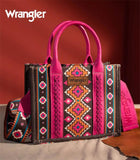 Wrangler Southwestern Canvas Crossbody - Hot PInk