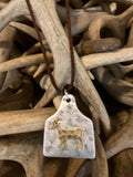 Goat on Ear Tag Necklace & Earrings Set