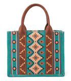 Wrangler Southwestern Canvas Crossbody - Turquoise