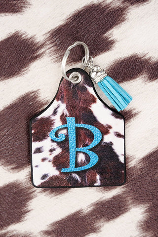 Cattle Tag Initial Key Chain - More Letters Available