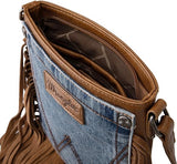 Wrangler Jean Denim Pocket Crossbody - Light Denim washed