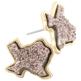 TEXAS Druzy Stud Earrings (5 Color Choices)