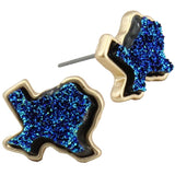 TEXAS Druzy Stud Earrings (5 Color Choices)