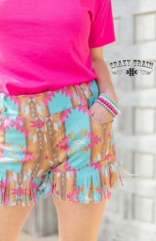 Rio Rancho Fringe Shorts by Crazy Train