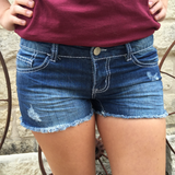 Distressed Denim Shorts