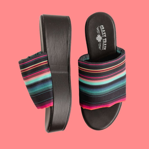 90's Platty Serape Sandals by Crazy Train