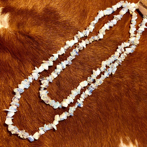 60” Chunky Moonstone Necklace
