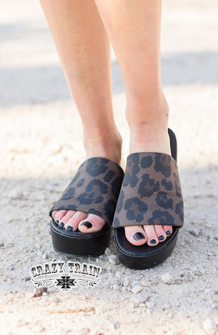 90's Platty Leopard Sandals by Crazy Train