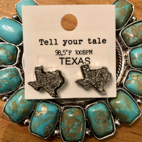 Tell your tale - TEXAS druzy stud earrings
