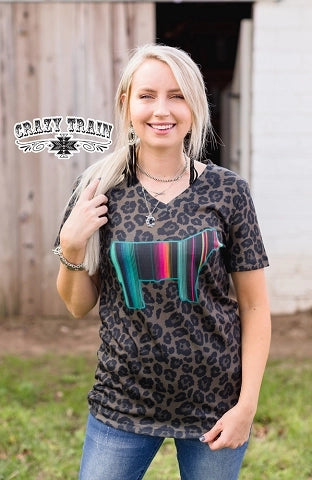 Leopard Show Steer Tee by Crazy Train