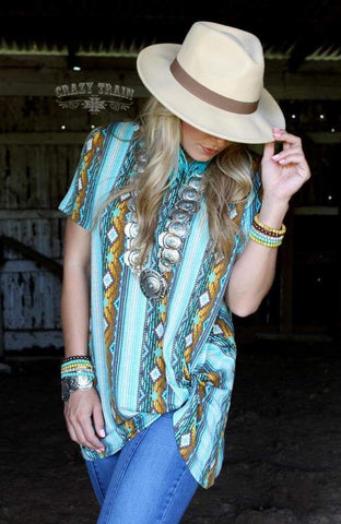 Must Have Serape Knot Top by Crazy Train