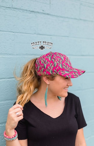 Kiss My Cactus Cap in Hot Pink